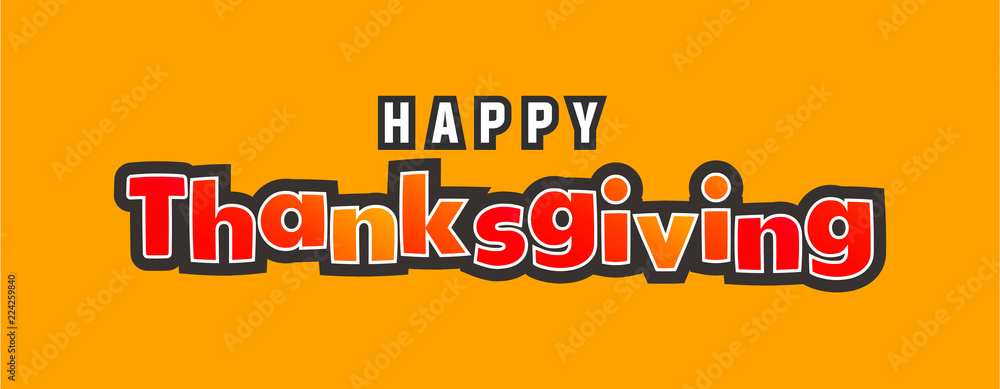 Thanksgiving holiday text background vector