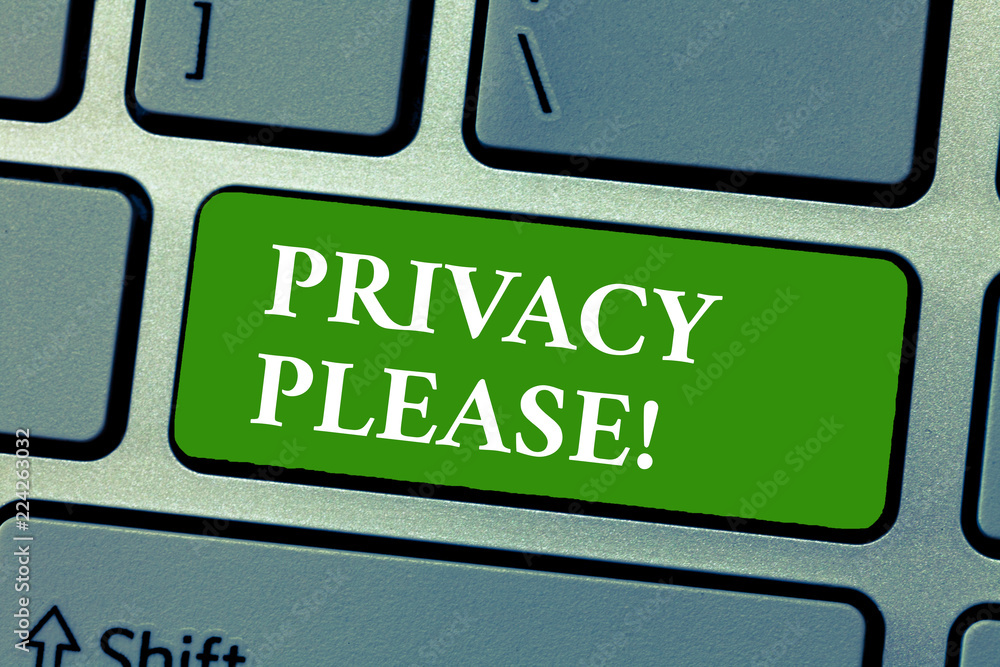 Fototapeta premium Text sign showing Privacy Please. Conceptual photo asking someone to respect your personal space Leave alone.