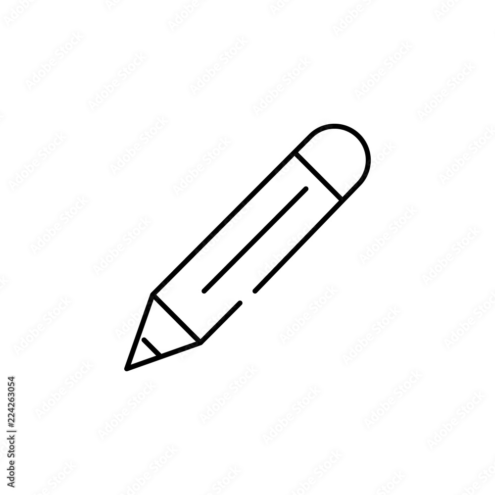 pencil icon. Element of construction for mobile concept and web apps illustration. Thin line icon for website design and development, app development pencil icon. Element of construction for mobile concept and web apps illustration. Thin line icon for website design and development, app development