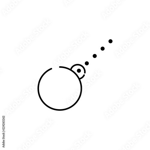 wrecking ball icon. Element of construction for mobile concept and web apps illustration. Thin line icon for website design and development, app development