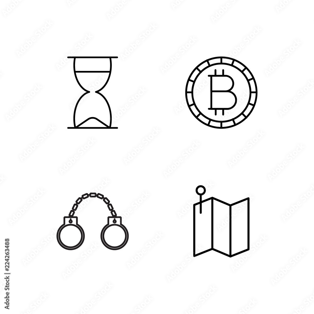 business simple outlined icons set business simple outlined icons set