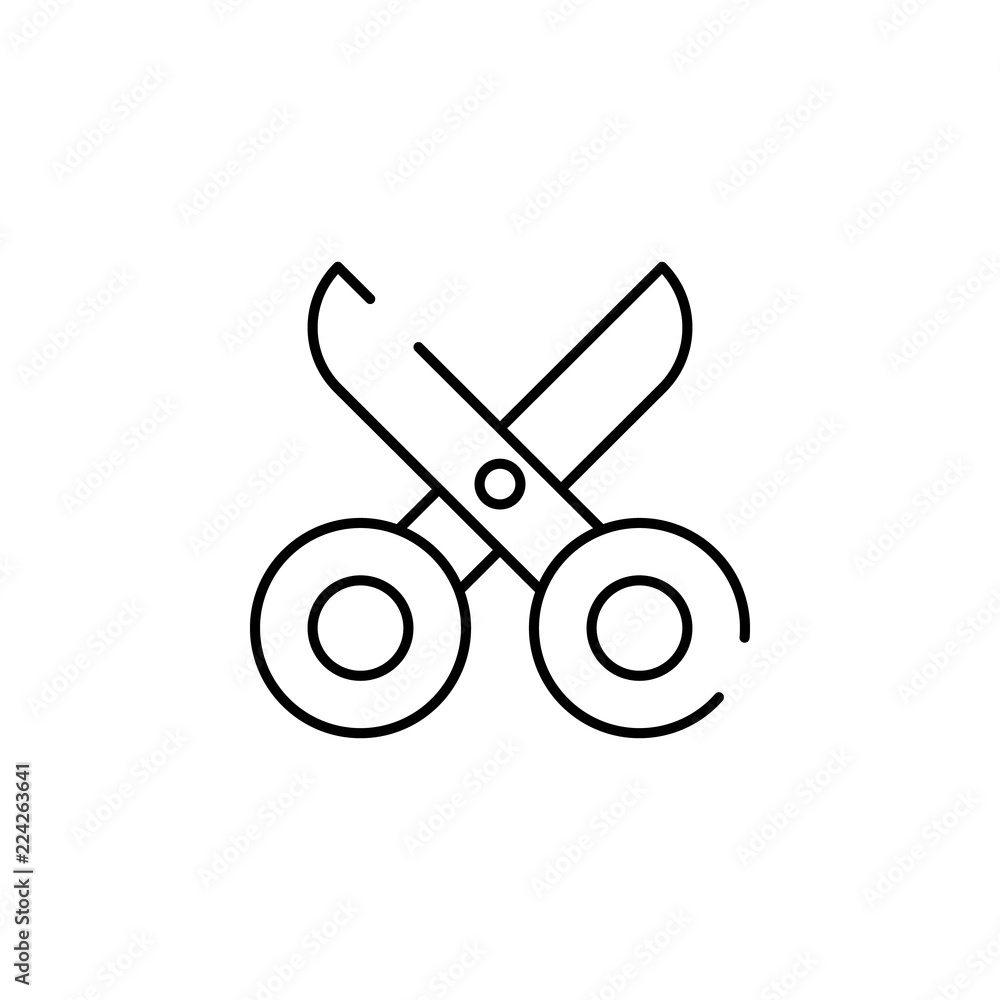 scissors icon. Element of construction for mobile concept and web apps illustration. Thin line icon for website design and development, app development scissors icon. Element of construction for mobile concept and web apps illustration. Thin line icon for website design and development, app development