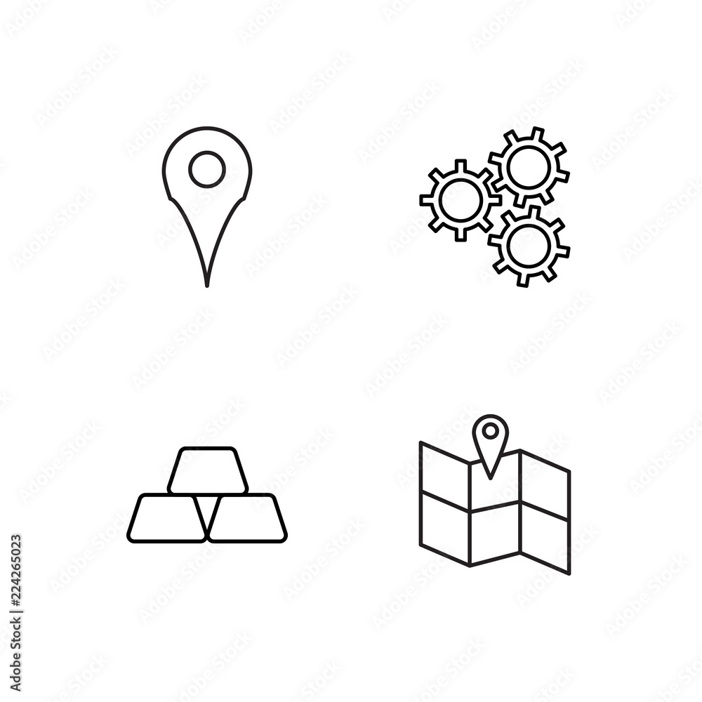 business simple outlined icons set business simple outlined icons set
