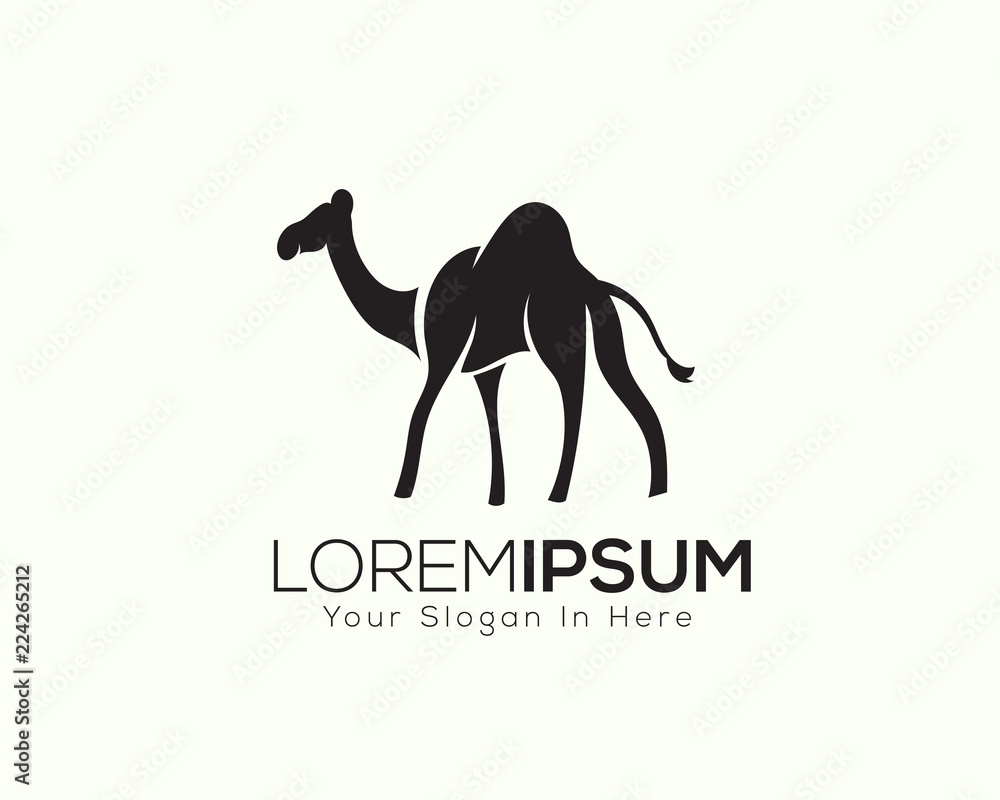 Walking camel logo art Walking camel logo art