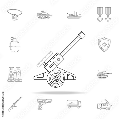 a gun icon. Army icons universal set for web and mobile