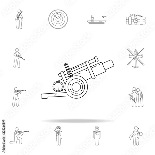 a gun icon. Army icons universal set for web and mobile