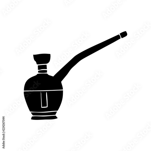 Mini Hookah silhouette for design icon