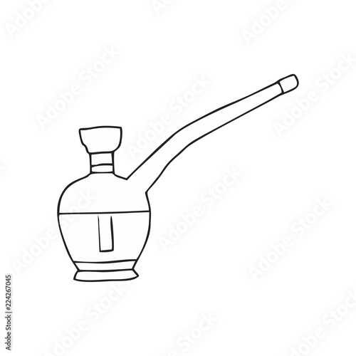 Mini Hookah silhouette for design icon