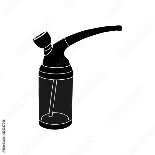 Mini Hookah silhouette for design icon