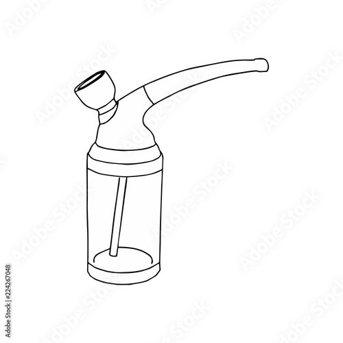 Mini Hookah silhouette for design icon