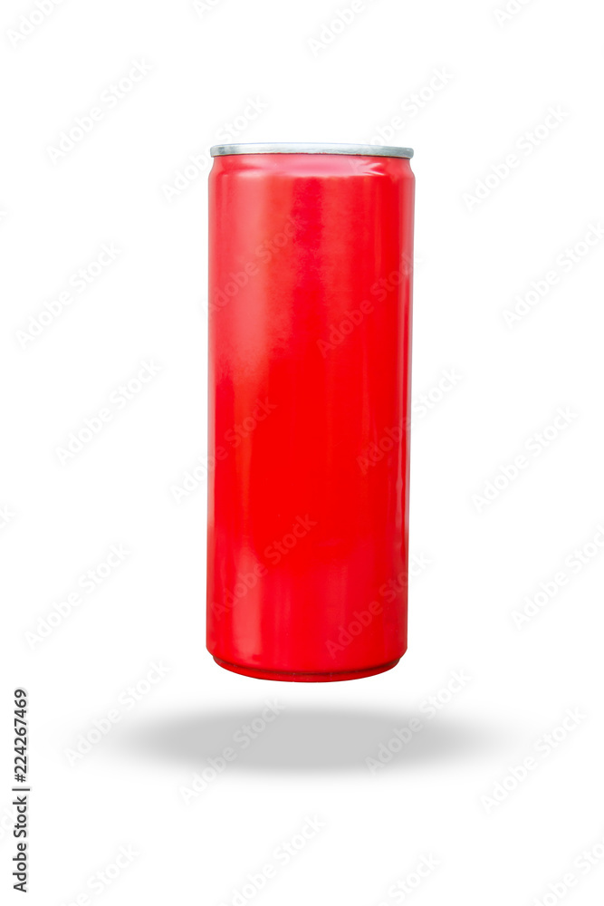 Red slim can isolated on white background with clipping path Red slim can isolated on white background with clipping path