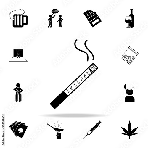 cigarettes in the head icon. Bad habbits icons universal set for web and mobile