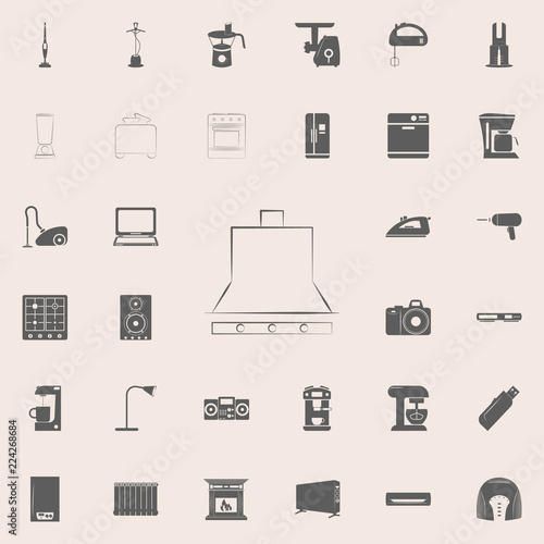 logo cooker hood icon. Electro icons universal set for web and mobile