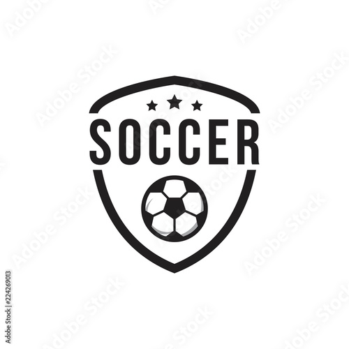 Soccer Club Logo Vector Template Design Illustration