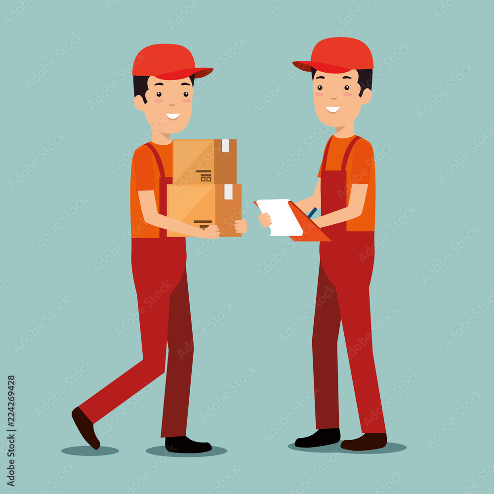 logistic services with team delivery workers logistic services with team delivery workers
