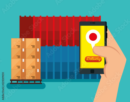 logistic services with smartphone