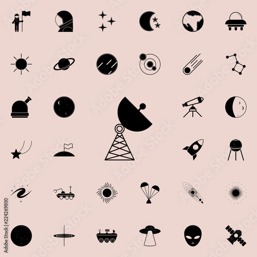 radio telescope icon. Space icons universal set for web and mobile