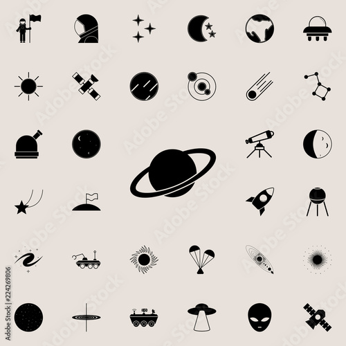 planet Saturn icon. Space icons universal set for web and mobile
