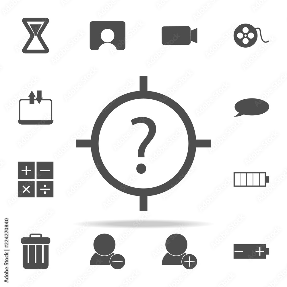 Obraz premium circle in the center of the question icon. web icons universal set for web and mobile