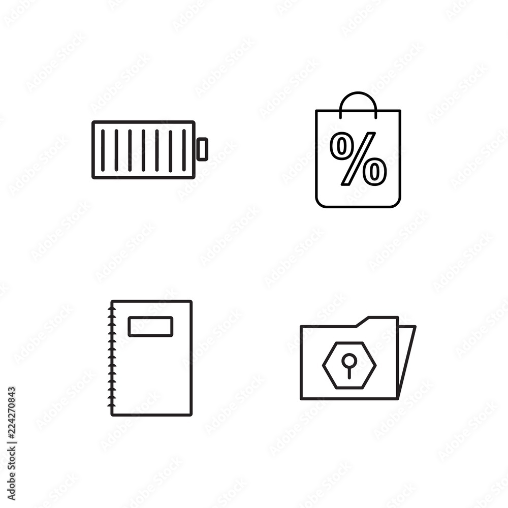 business simple outlined icons set business simple outlined icons set