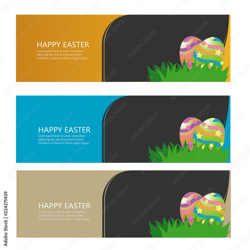 easter egg banner vector easter egg banner vector