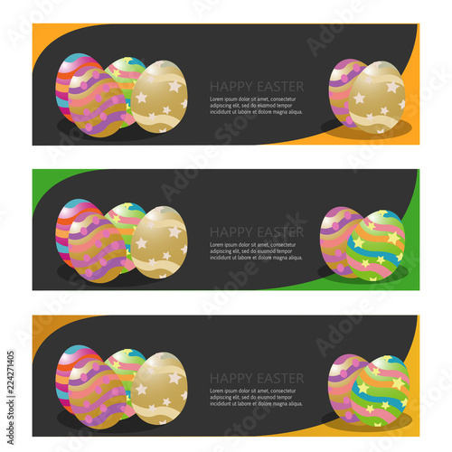 easter egg banner vector