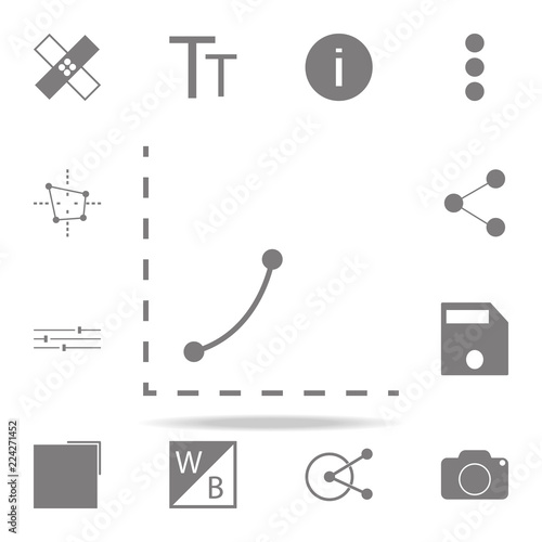 Graphic curves icon. web icons universal set for web and mobile