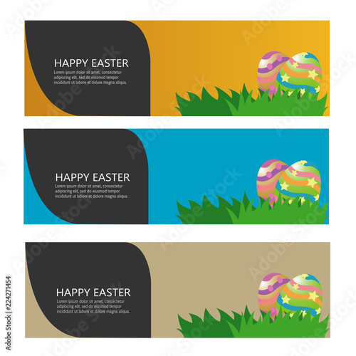 easter egg banner vector