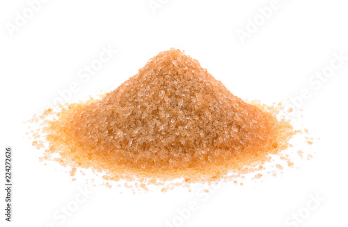 Brown sugar isolated on white background