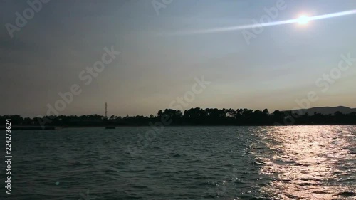 Sunset view by boat photo