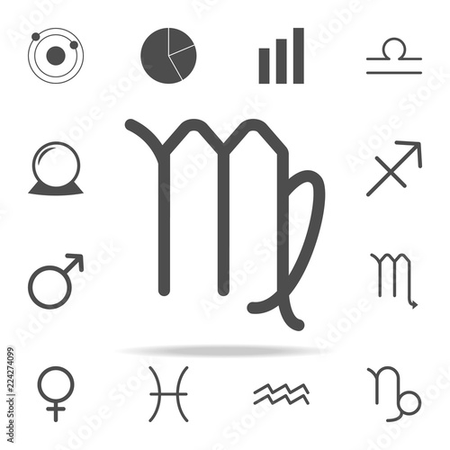 Zodiac Virgo Mercury icon. web icons universal set for web and mobile photo