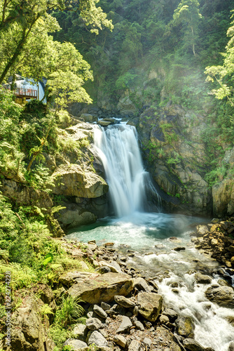 The famous Neidong Waterfall at New Taipei City  Taiwan  
