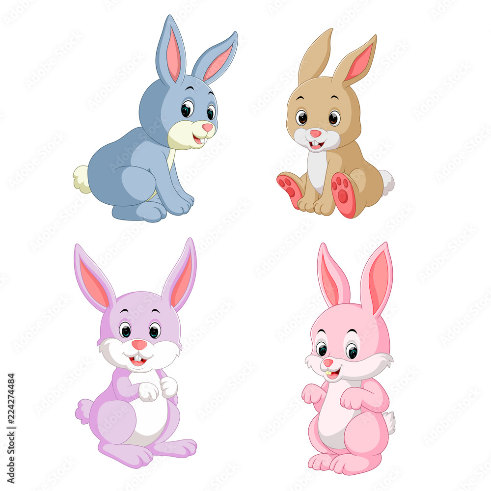 the collection of the rabbits in the different posing and expression
the collection of the rabbits in the different posing and expression