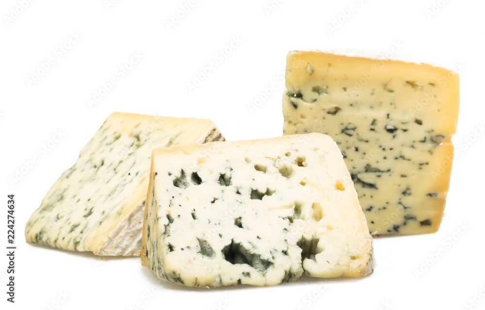 Three Pieces of Mountain Gorgonzola Cheese