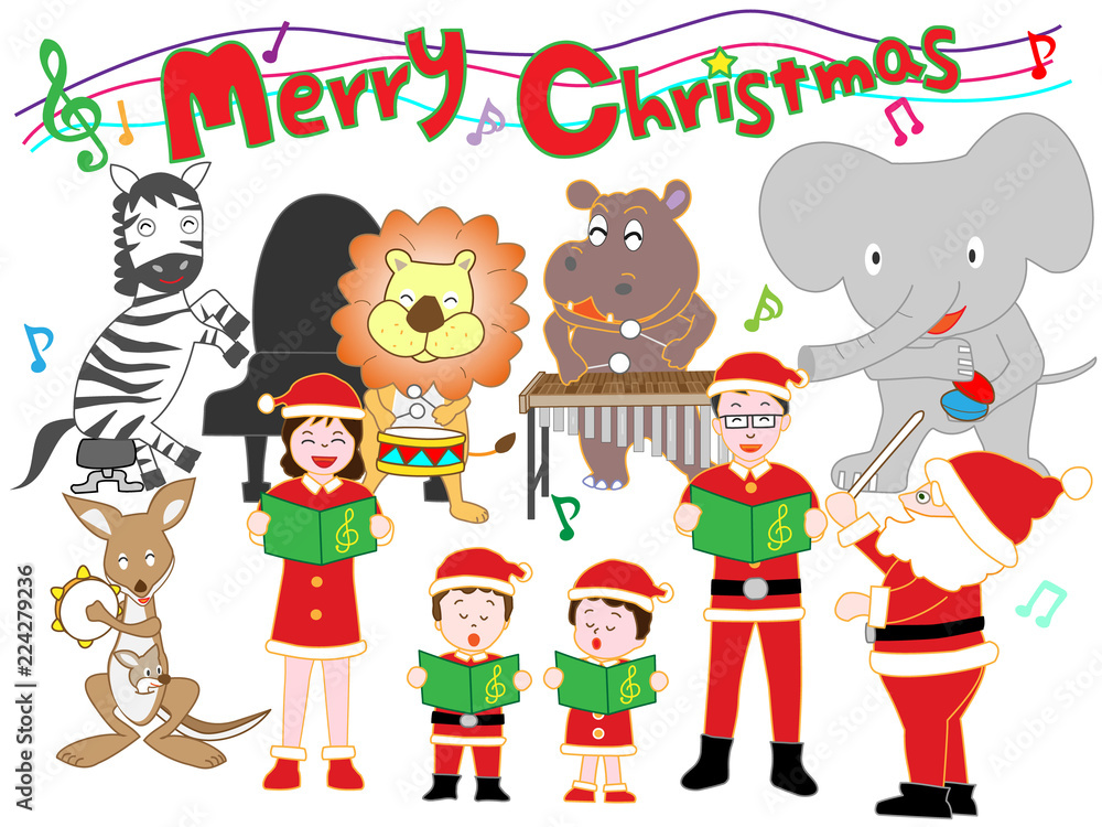 家族と動物たちのクリスマスコンサート