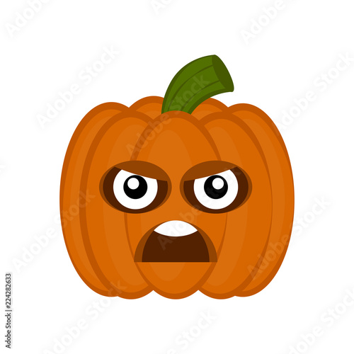 Wallpaper Mural Angry halloween pumpkin cartoon character Torontodigital.ca