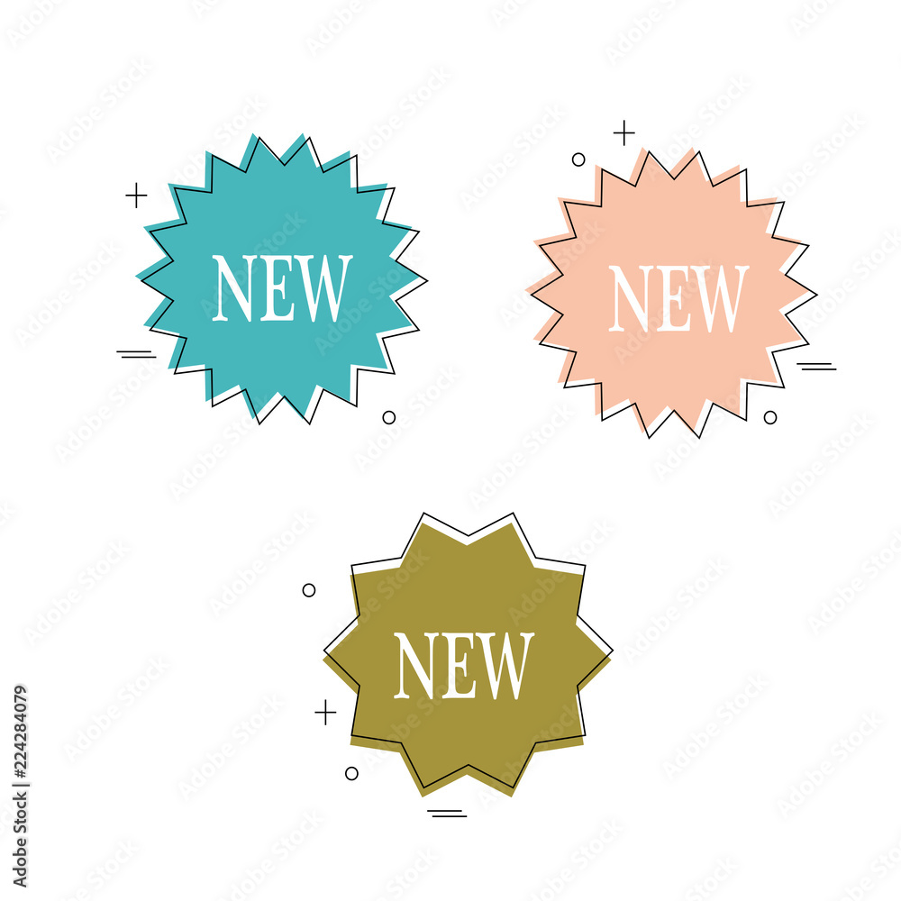 set of abstract star burst geometric sale banner or background vector set of abstract star burst geometric sale banner or background vector