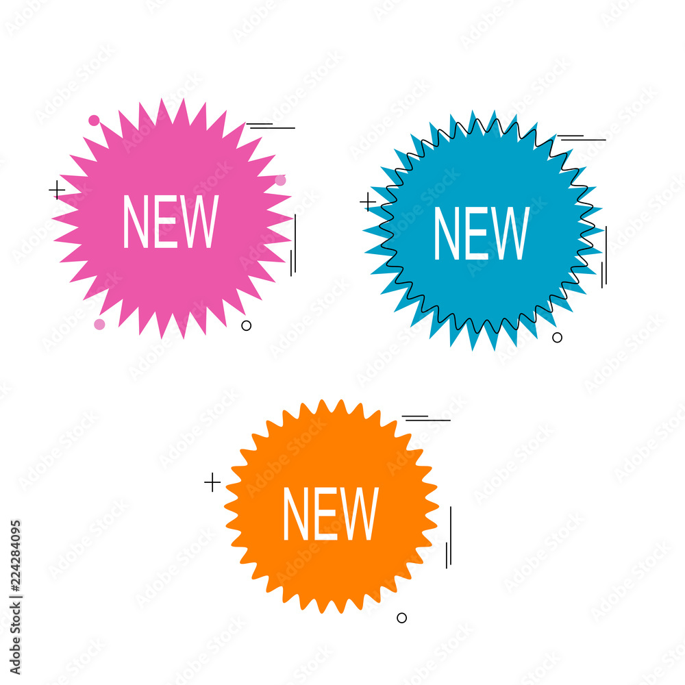 set of abstract star burst geometric sale banner or background vector set of abstract star burst geometric sale banner or background vector