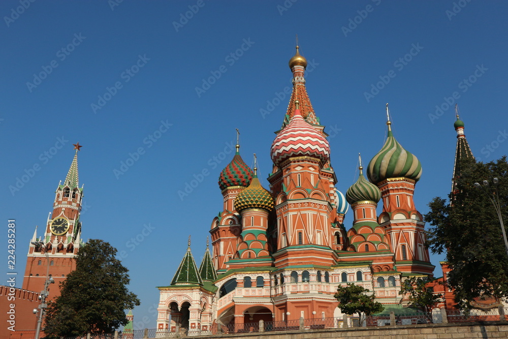 Saint Basils cathedral in moscow at the dawn Saint Basils cathedral in moscow at the dawn