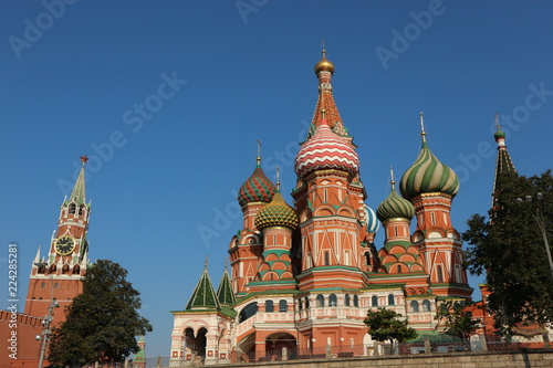 Photography Saint Basils cathedral in moscow at the dawn