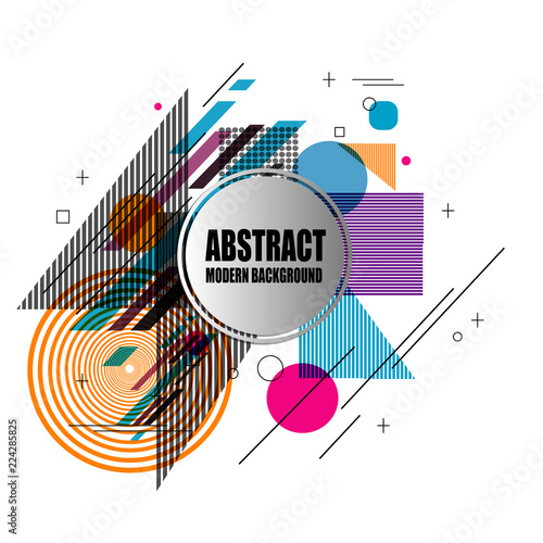 Abstract colorful geometric pattern design and background