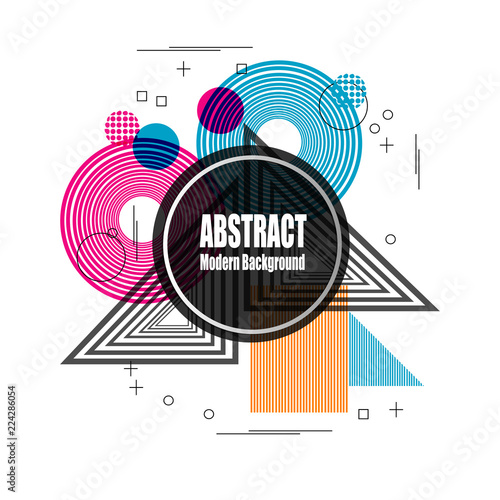 Abstract colorful geometric pattern design and background