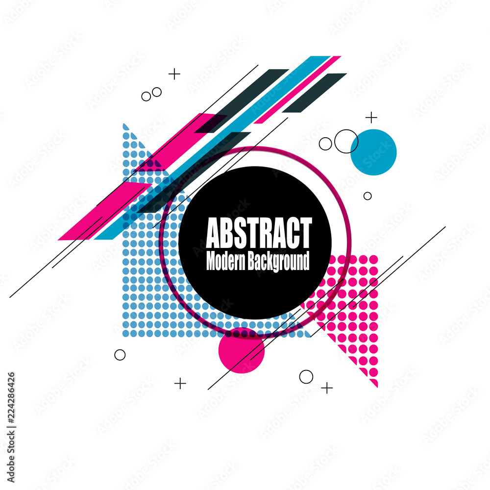 Abstract colorful geometric pattern design and background