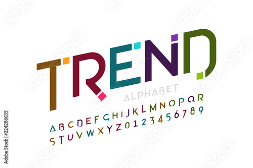 Modern font design, trendy ...