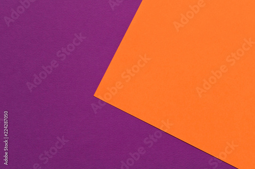 Purple orange background texture of colored paper. Trendy colors for design. Abstract geometric background