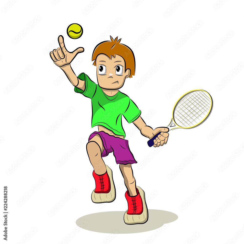 Stock Illustration Tennis Player