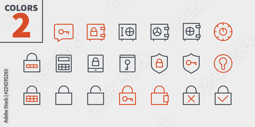 Keys and Locks Outlined Pixel Perfect Well-crafted Vector Thin Line Icons 48x48 Ready for 24x24 Grid for Web Graphics and Apps with Editable Stroke. Simple Minimal Pictogram Part 1-1