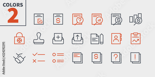 Business UI Pixel Perfect Well-crafted Vector Thin Line Icons 48x48 Ready for 24x24 Grid for Web Graphics and Apps with Editable Stroke. Simple Minimal Pictogram Part 1-6