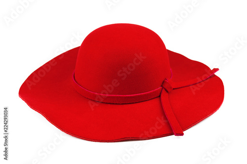 Photography Elegant woman red hat