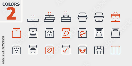 Take Out UI Pixel Perfect Well-crafted Vector Thin Line Icons 48x48 Ready for 24x24 Grid for Web Graphics and Apps with Editable Stroke. Simple Minimal Pictogram Part 1-3